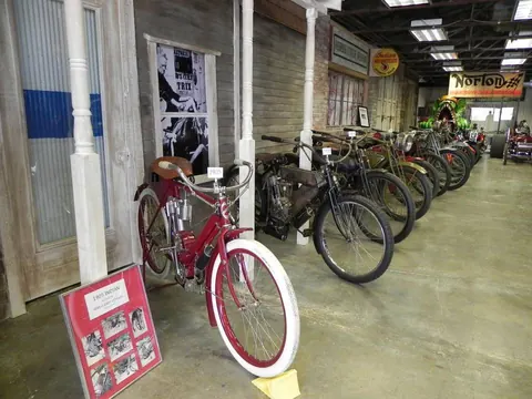 Row of vintage bicycles